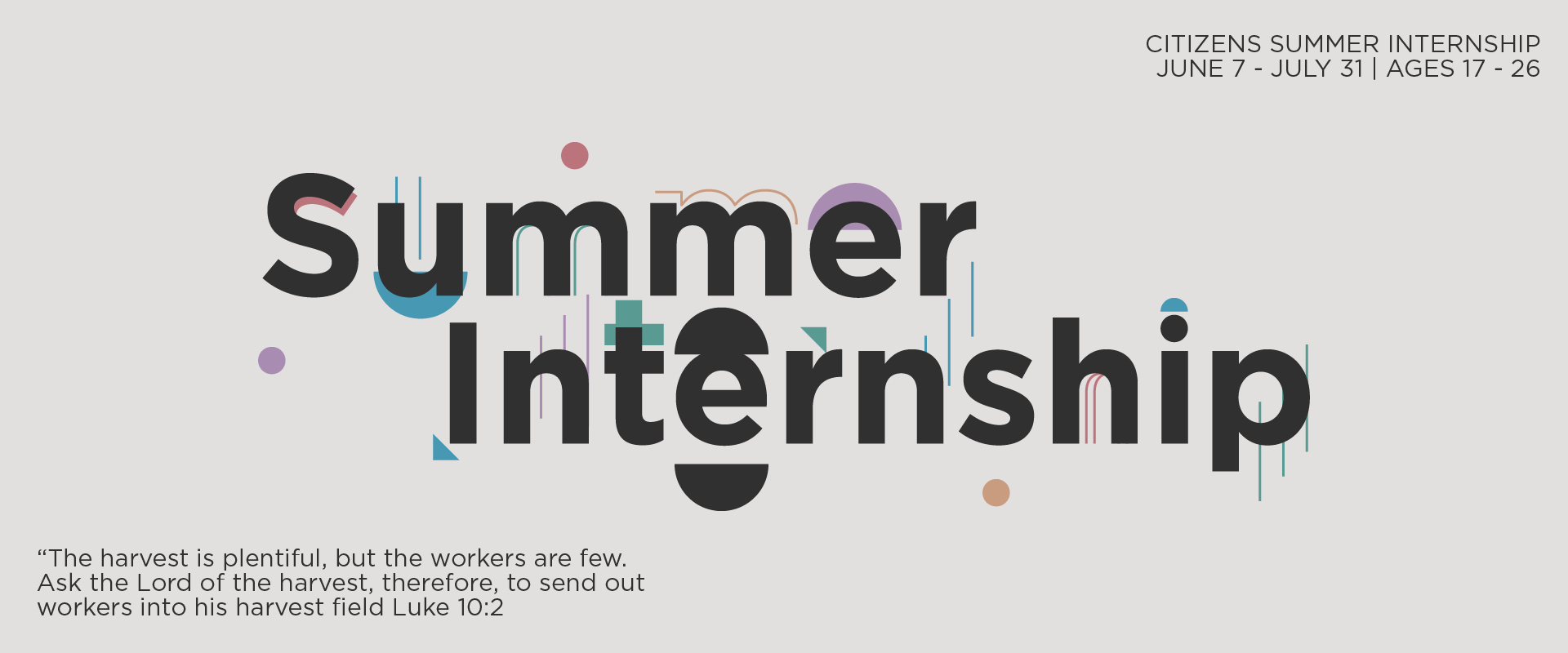Summer Internship Host Homes Citizens Church Pastor Chris Norman